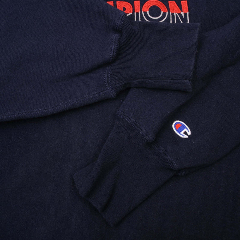 Vintage Navy Champion Reverse Weave Spellout Sweatshirt 1990S Size 2XL Made In USA