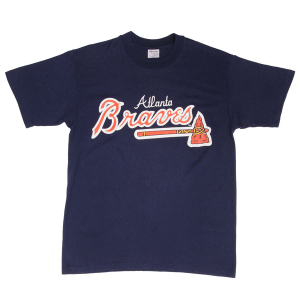 Vintage Mlb Atlanta Braves Early 1990S Tee Shirt Size Medium Made In Usa With Single Stitch Sleeves