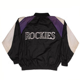 Vintage Mlb Colorado Rockies Nylon Windbreaker Jacket 1990S Size Large