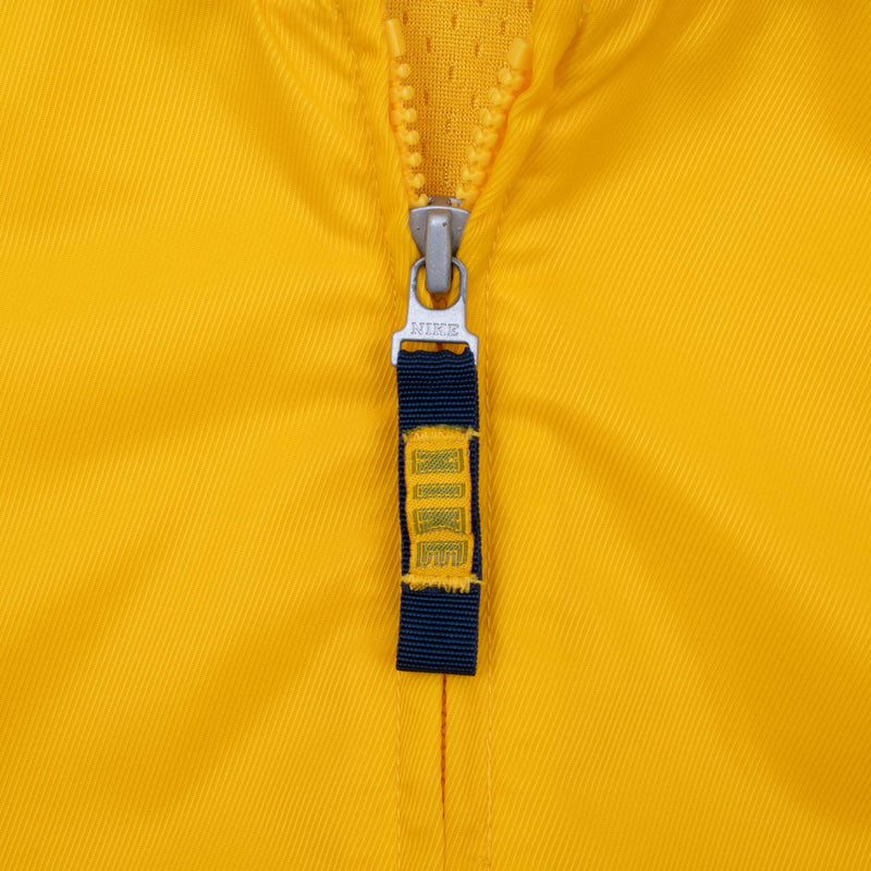 Vintage Nike Classic Swoosh Yellow Woman Windbreaker Rain Jacket 1990S Large