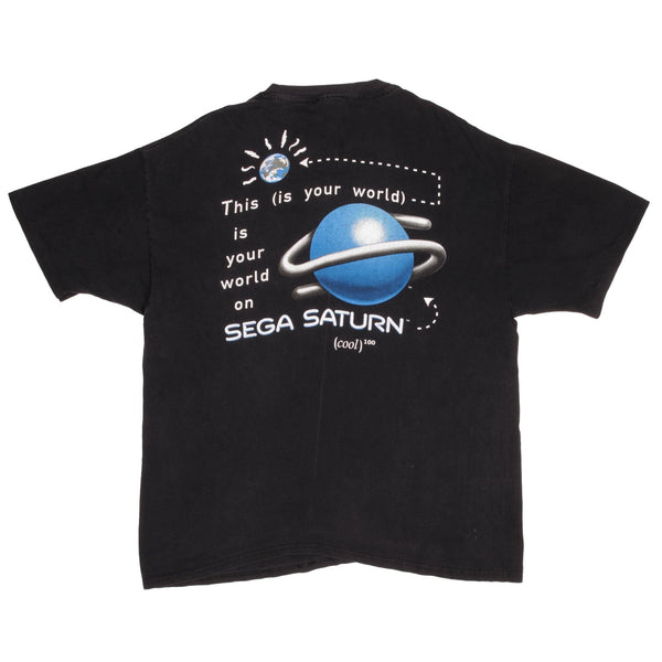 CAMISETA VINTAGE SEGA SATURN DE LOS AÑOS 90, TALLA XL, FABRICADA EN EE. UU.