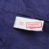 Vintage French Workwear Blue Sanfor Johann Gerog Eiseil Trousers Pants 1960S Size 37X31 Made In Germany