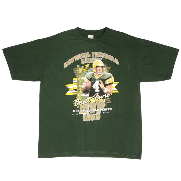 Vintage NFL Green Bay Packers Brett Favre MVP 1996 Tee Shirt Size XL