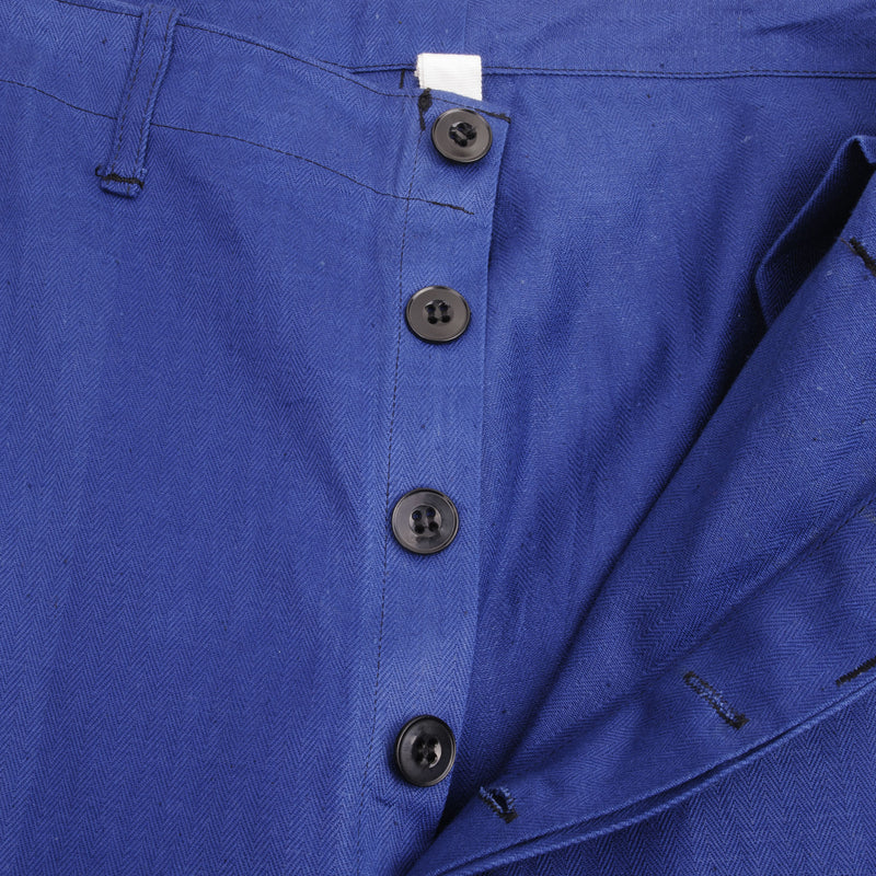 Vintage French Workwear Blue Sanfor HBT Trousers Pants 1960S Size 36X31 Made In Germany