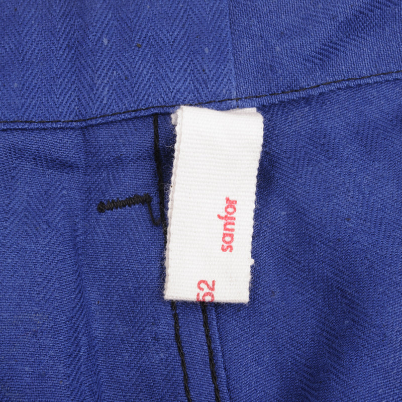 Vintage French Workwear Blue Sanfor HBT Trousers Pants 1960S Size 36X31 Made In Germany