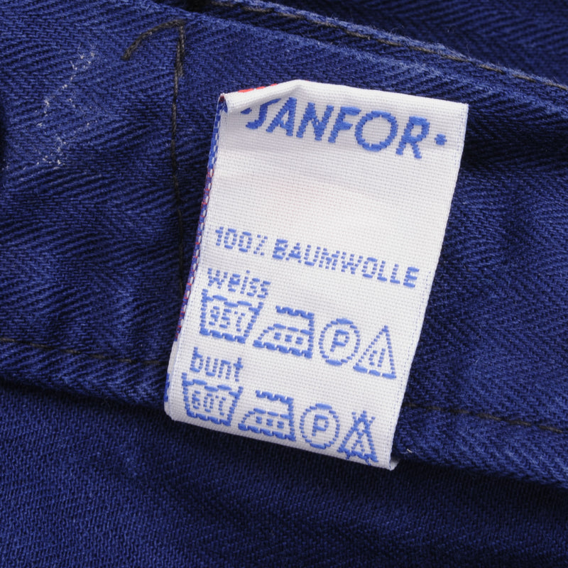 Vintage French Workwear Blue Sanfor Bucking Dreinaht Hbt Trousers Pants 1960S Size 40X32 Made In Germany