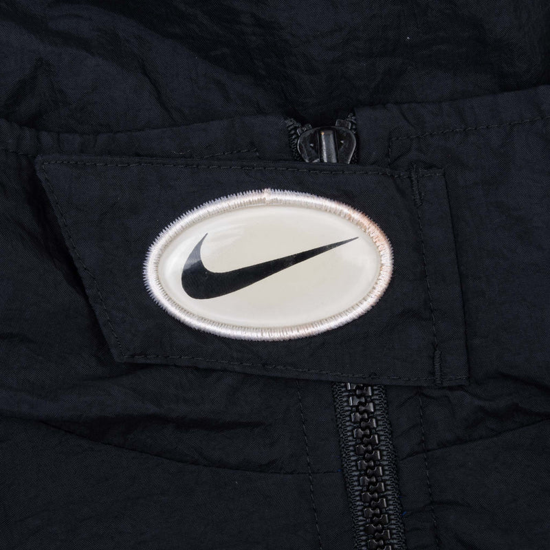 Vintage Nike Classic Swoosh Black Windbreaker Jacket 1990S Size XL