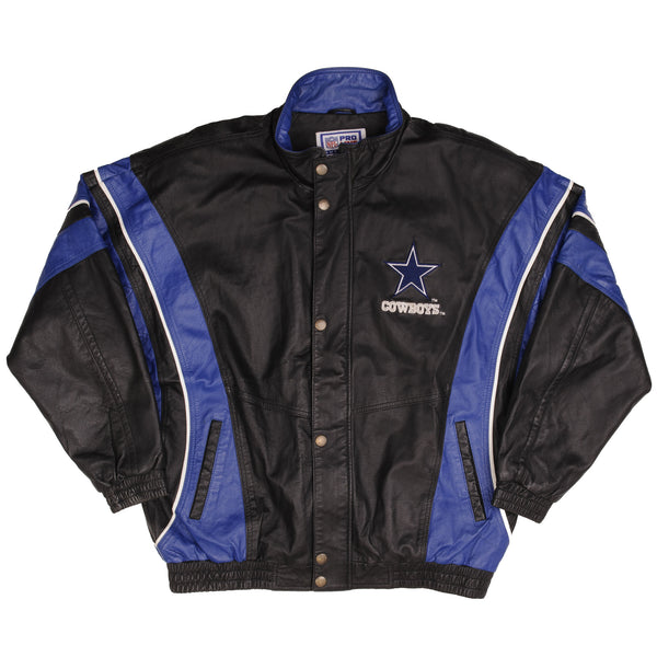 Vintage Nfl Dallas Cowboys Leather Jacket 1990S Size XL