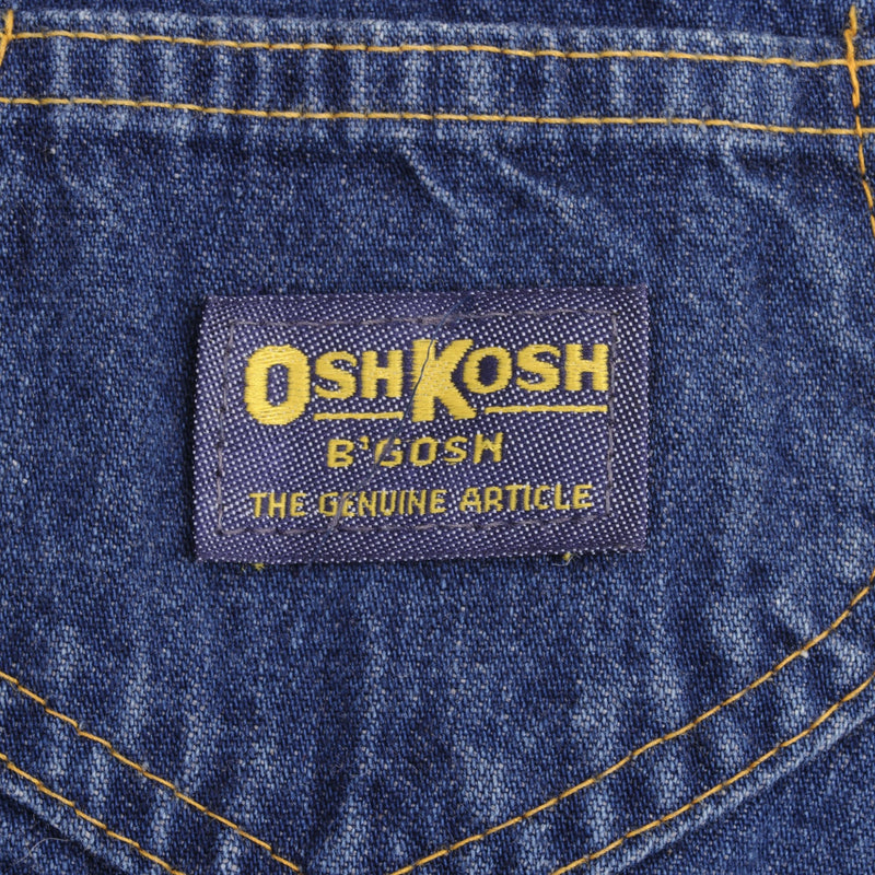 Vintage Osh Kosh B'osh Denim Vestbak Blue Overall Size 6 Kids 1980s Made In USA