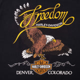 Vintage Harley Davidson Tee Shirt Eagle Freedom Denver, Colorado By Holoubek 2004 Size Medium Made In USA.