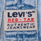 Vintage Levis Blue Red Tab Pocket Denim Shirt 1990S Size Medium