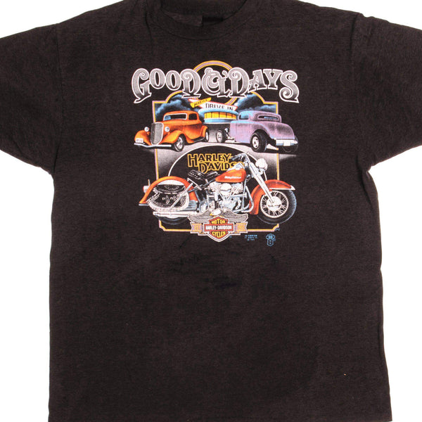 CAMISETA VINTAGE CON EMBLEMA 3D DE HARLEY DAVIDSON, TALLA GRANDE, 1988, FABRICADA EN EE. UU.