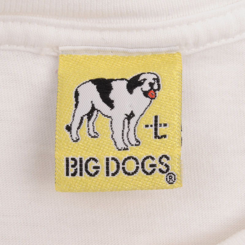 Vintage Big Dogs Bad Dogs Tee Shirt 1990 Size Medium With Single Stitch Sleeves