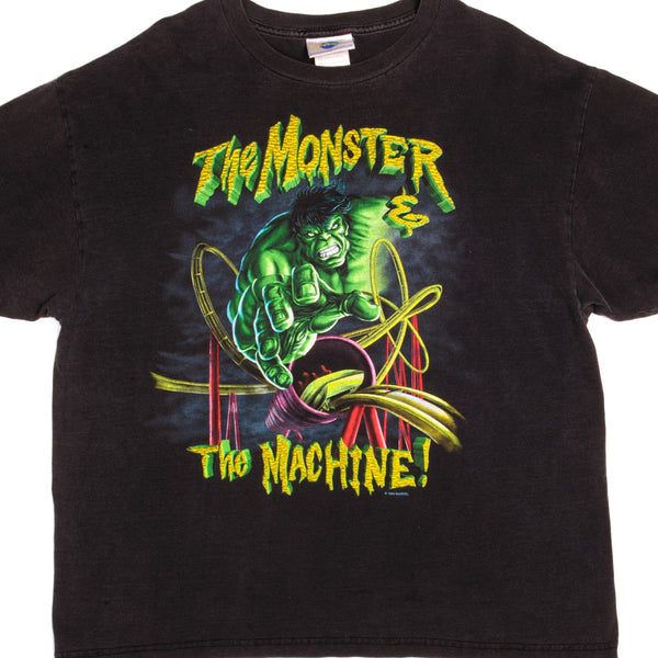 Vintage Universal Studios Marvel Hulk The Monster The Machine Tee Shirt 1999 Size XLarge.