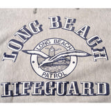 VINTAGE LONG BEACH LIFEGUARD HOODIE SWEATSHIRT SIZE LARGE MADE IN USA 1990s