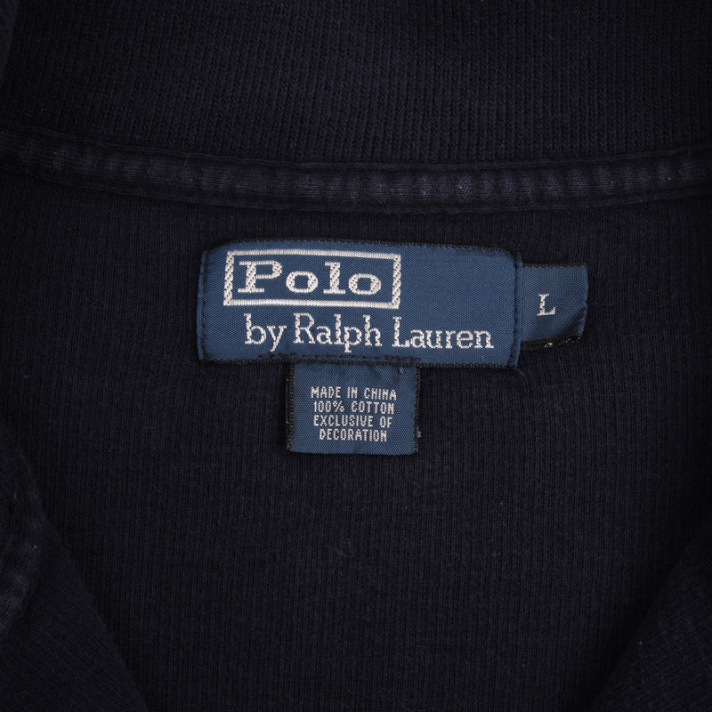 Vintage Polo Ralph Lauren Blue Quarter 1/4 Zip Sweater 1990S Size Large