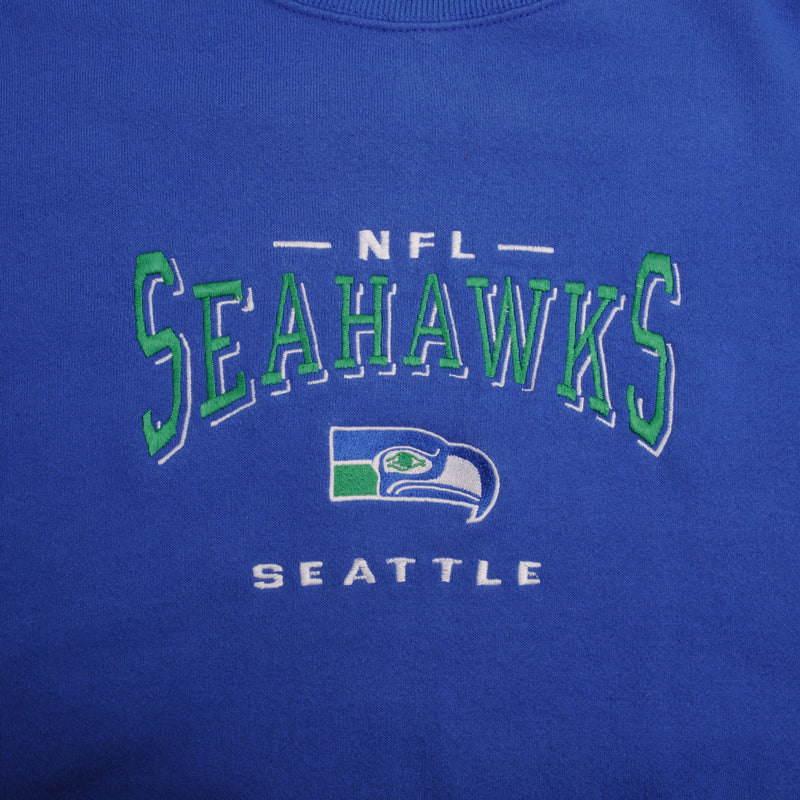 Vintage NFL Seattle Seahawks Embroidered Sweatshirt 1990S Size XL Made In USA