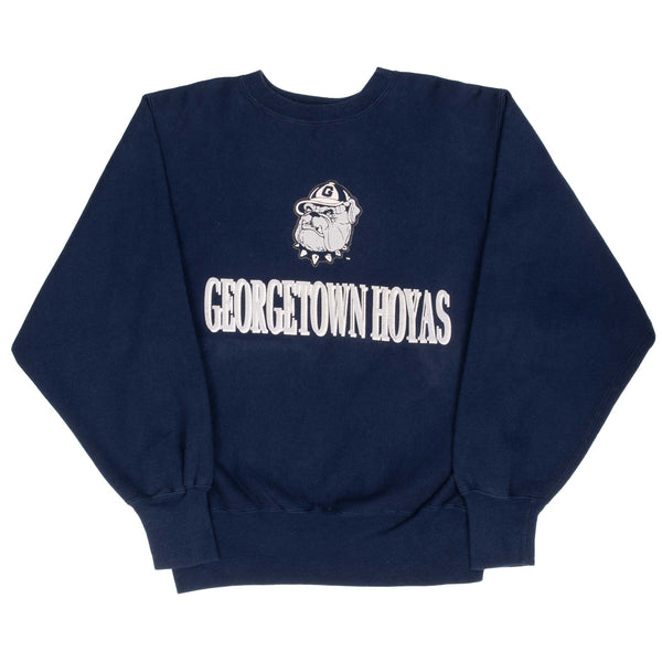 Vintage Champion Reverse Weave Georgetown Hoyas Sweatshirt 1990S Size Medium Made In USA