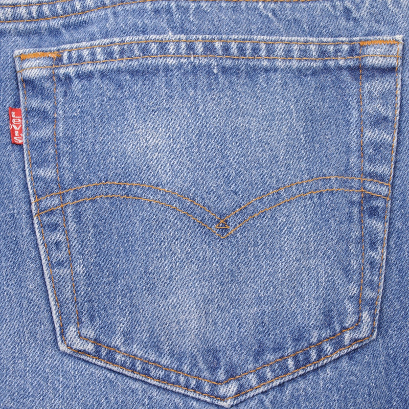 Beautiful Indigo Levis 501 Jeans 1980s Made in USA with Medium Wash   Size on tag 36X36 Actual Size 34X34   Back Button #532