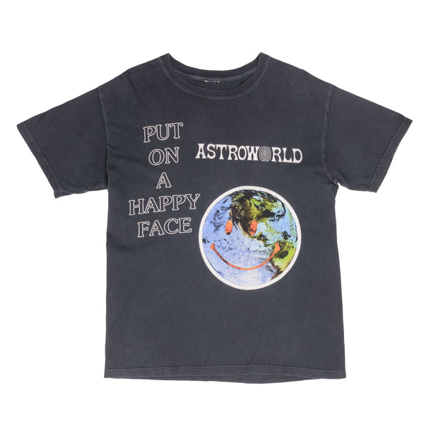 TRAVIS SCOTT ASTRO WORLD 穿上快樂的臉 2018 T 卹尺寸 M