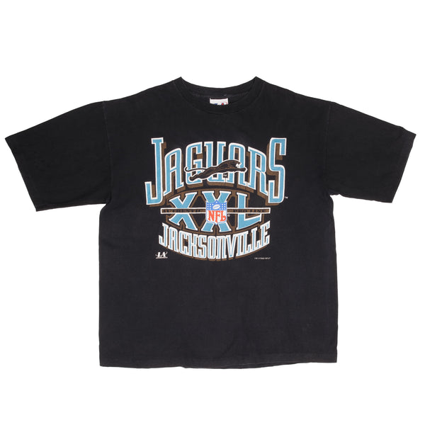 Vintage NFL Jacksonville Jaguars Banned Logo Tee Shirt 1993 Size XL Made In USA With Single Stitch Sleeves