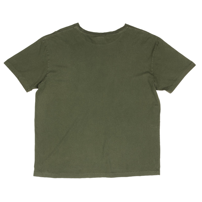 Vintage Polo Ralph Lauren Classic Green Tee Shirt 1990S Size 2XL With Single Stitch Sleeves