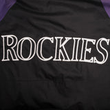 Vintage Mlb Colorado Rockies Nylon Windbreaker Jacket 1990S Size Large