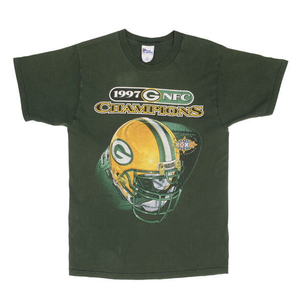 Vintage Nfl Green Bay Packers Nfc Champions 1997 Tee Shirt Size Medium Made In USA