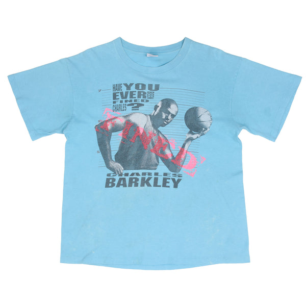 Vintage Nike Charles Barkley Tee Shirt Late 1980S Size Large Made In USA With Single Stitch Sleeves