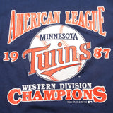 CAMISETA VINTAGE DE LOS MINNESOTA TWINS DE LA MLB DE 1987, TALLA GRANDE, FABRICADA EN EE. UU.