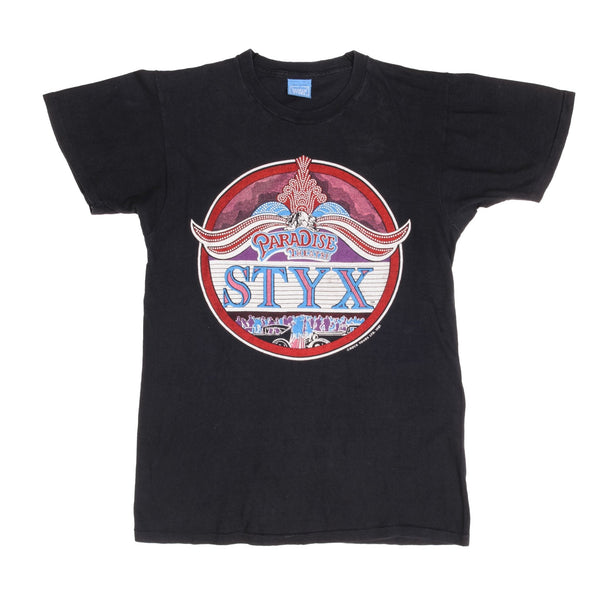 Vintage Styx Rock Tour 1981 Tee Shirt Size Small Made In USA With Single Stitch Sleeves