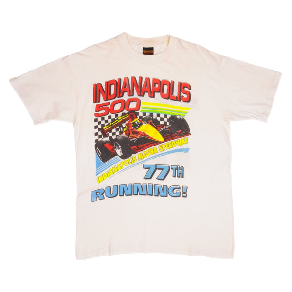 Vintage Indy Car Racing Indianapolis 500 1992 Formula 1 Tee Shirt Size XL Made In USA With Single Stitch Sleeves