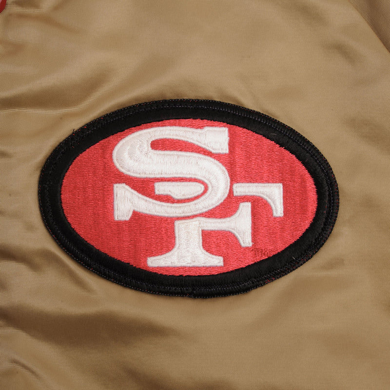 Vintage Nfl San Francisco 49Ers Varsity Satin Jacket Size Medium Made In Usa