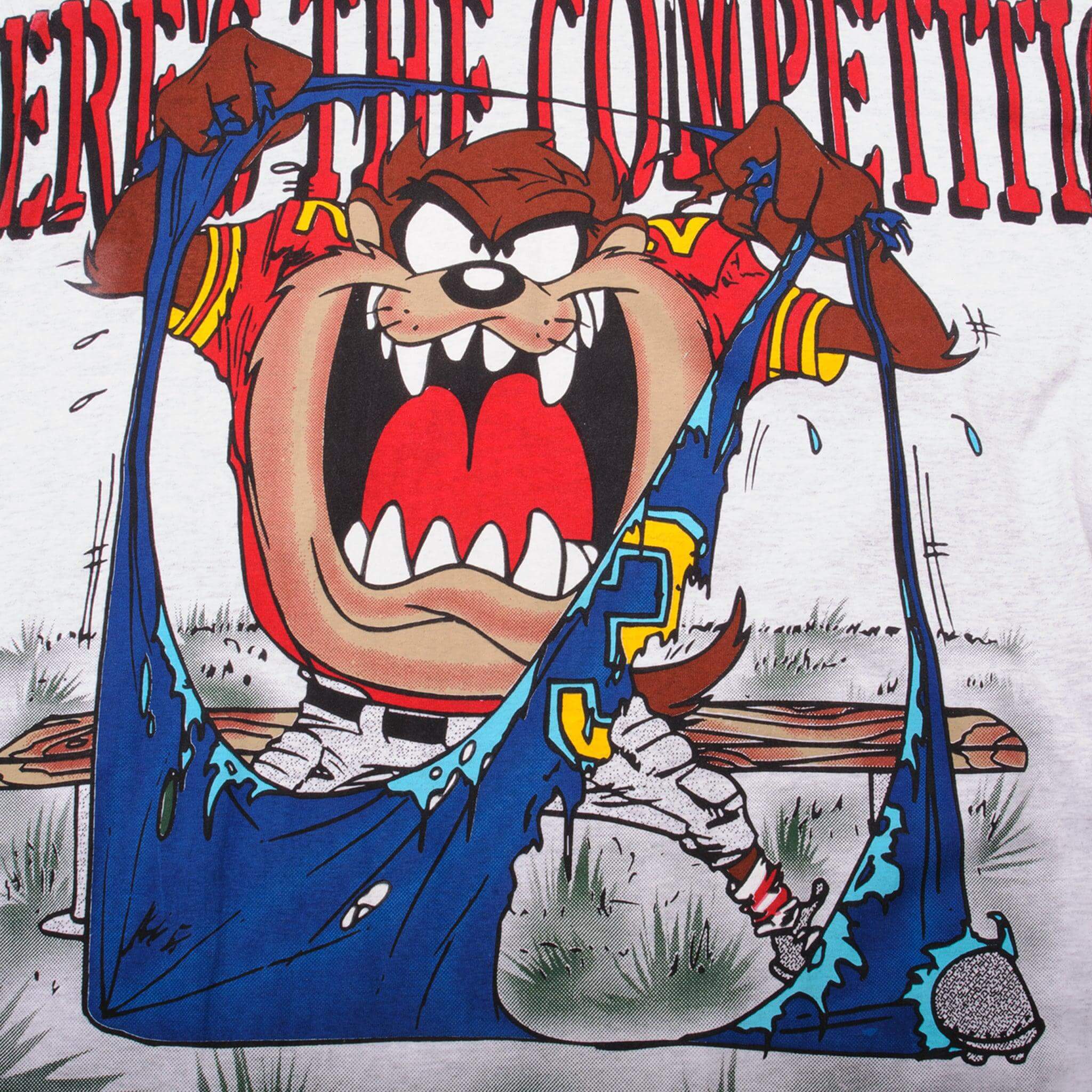 VINTAGE TAZ LOONEY TUNES TEE SHIRT 1997 SIZE XL MADE IN USA ALL OVER PRINT  – Vintage rare usa