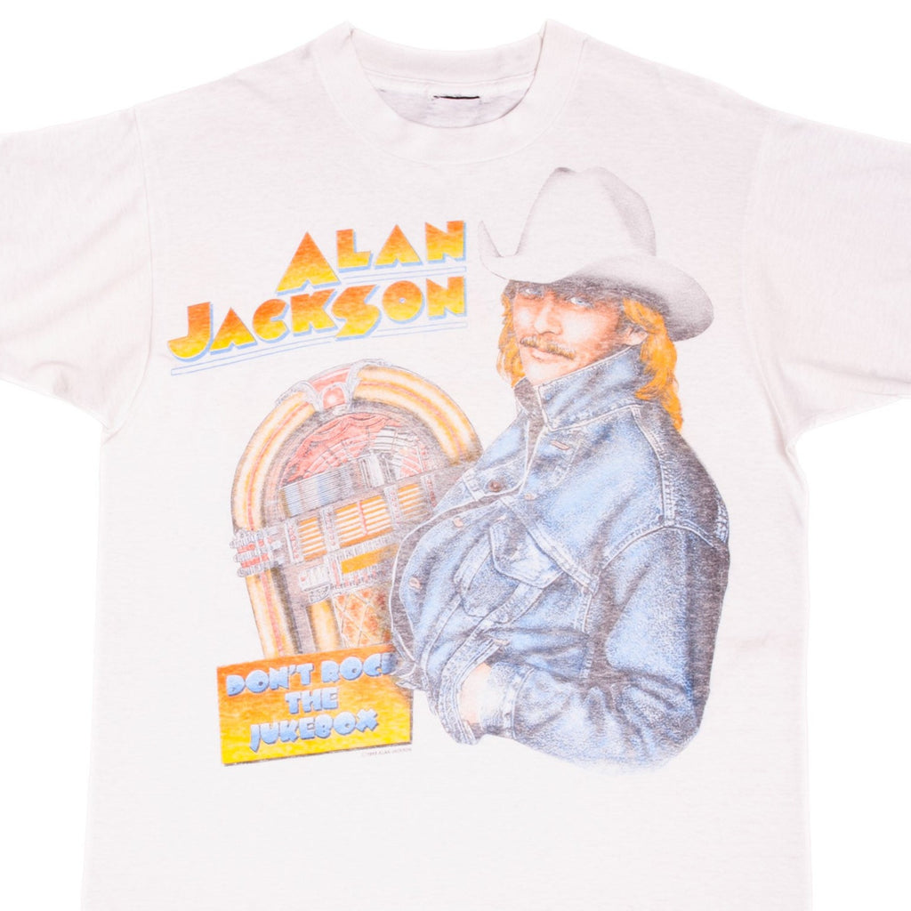 復古 ALAN JACKSON DON'T ROCK THE JUKEBOX T 卹 1993 年中號美國製造