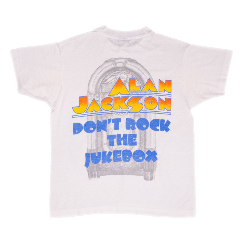 Vintage Alan Jackson Don't Rock The Jukebox Tee Shirt 1993 Medium Made In USA With Single Stitch Sleeves