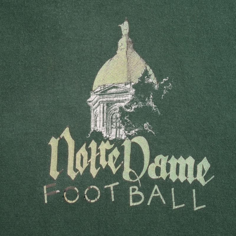 Vintage Notre Dame University Football The Tradition Continues 1990S Tee Shirt Large Made In Usa With Single Stitch Sleeves