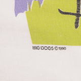 Vintage Big Dogs Bad Dogs Tee Shirt 1990 Size Medium With Single Stitch Sleeves