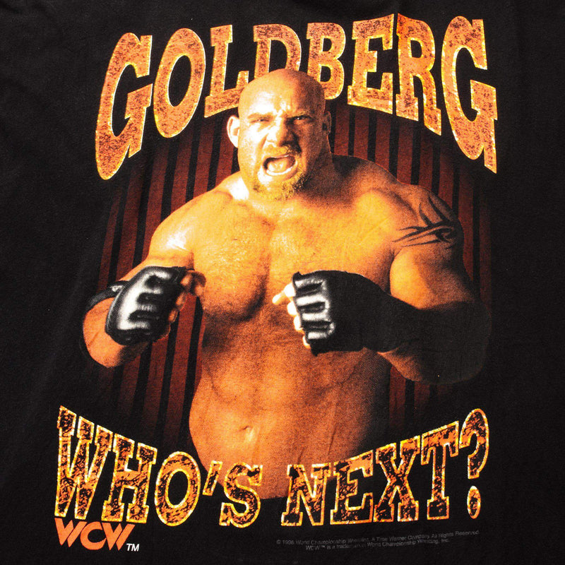 VINTAGE WCW GOLDBERG WHO'S NEXT TEE SHIRT 1998 SIZE XL