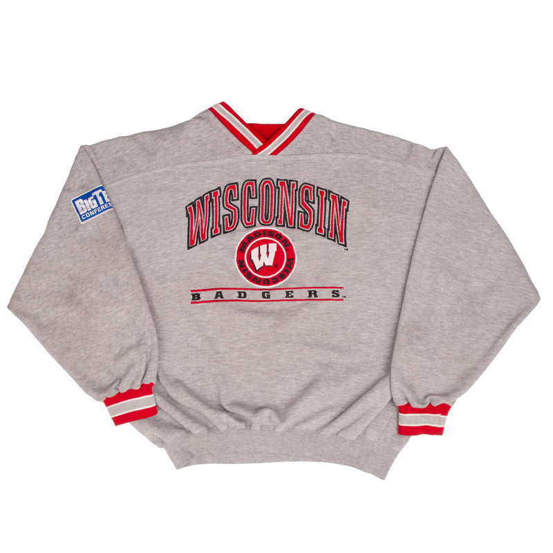 Vintage Ncaa Wisconsin Madison Badgers Embroidered Sweatshirt 1990S Size Xl