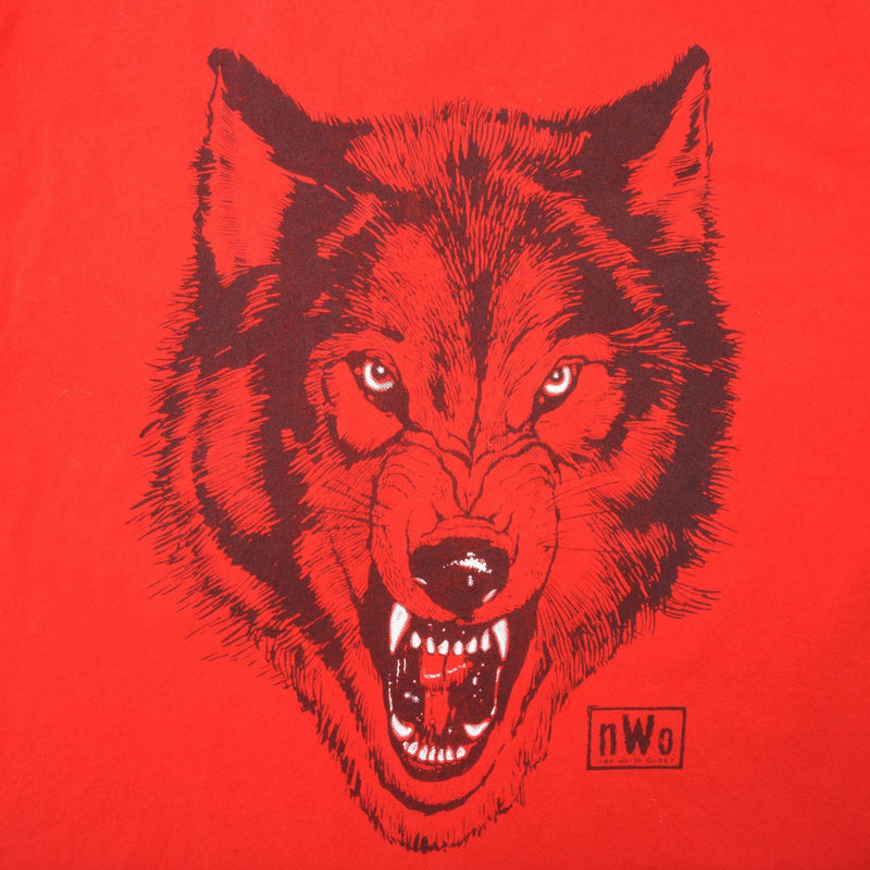 Vintage WCW NWO Wrestling Wolf 1990S Tee Shirt Size Large Made In USA