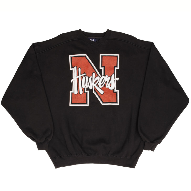 Vintage Ncaa Nebraska Cornhuskers 1990S Black Sweatshirt Size XL