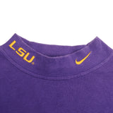 Vintage Nike Ncaa Lsu Long Sleeve Turtle Neck Purple Tee Shirt 1990S Size Small