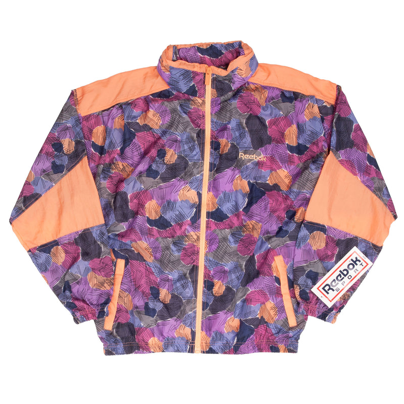 Vintage Reebok Purple Windbreaker Jacket 1990S Size Small Deadstock