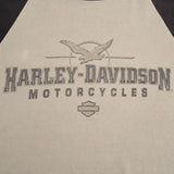 Vintage Harley Davidson Conway New Hampshire Raglan Tee Shirt 2005 Size Large Made In Usa