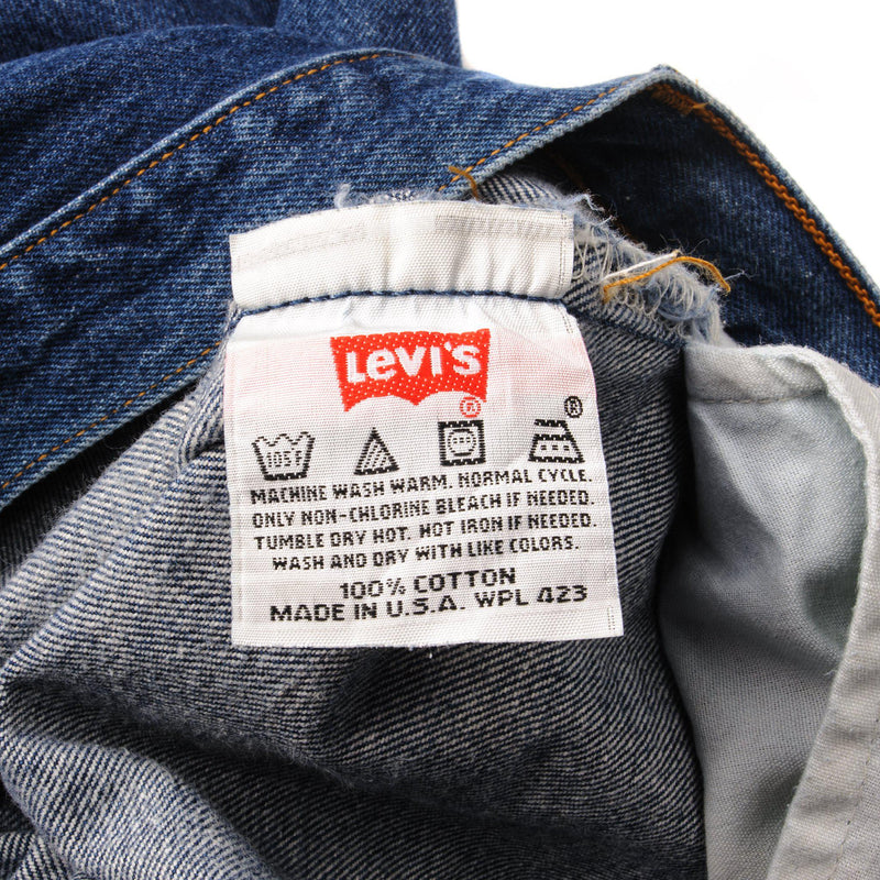 VINTAGE LEVIS 501 JEANS INDIGO 1990S SIZE W32 L29 MADE IN USA