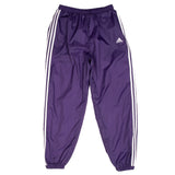 Vintage Adidas Three Stripes Purple Nylon Track Pants 1990S Size Large