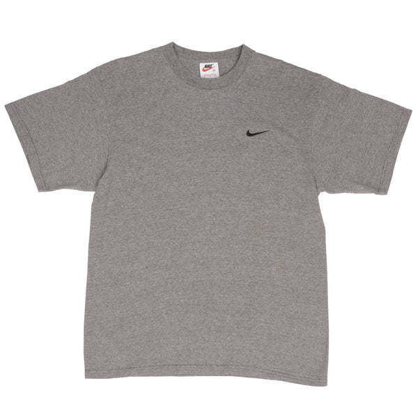 Vintage Nike Classic Swoosh Dark Gray Tee Shirt Size 1990s Size Medium