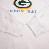 SUDADERA VINTAGE NFL GREEN BAY PACKERS BLANCA AÑOS 90 TALLA XL FABRICADA EN EE. UU.