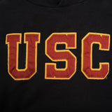 Vintage Usc University Of Southern California Russell Black Hoodie Sweatshirt 2000S Size Large